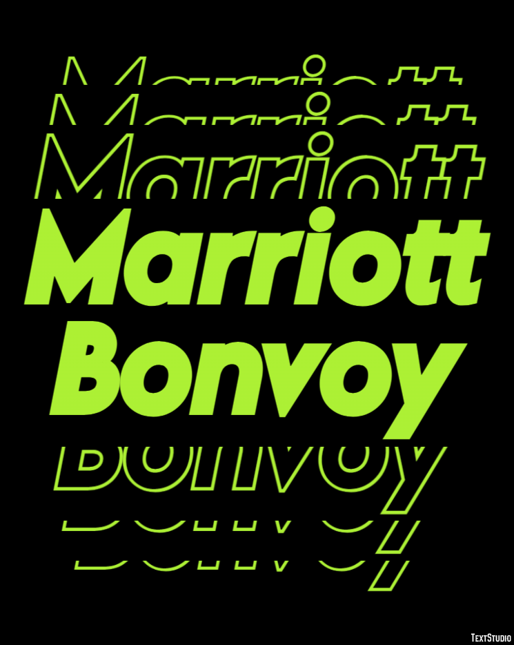Marriott Bonvoy Tekst Effect