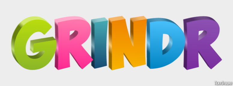 Grindr Text Effect