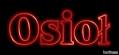 Osioł Effetto testo