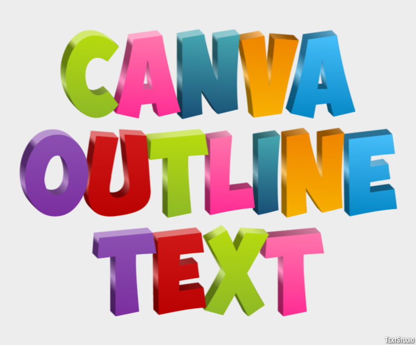 Canva Outline Text Text Effect