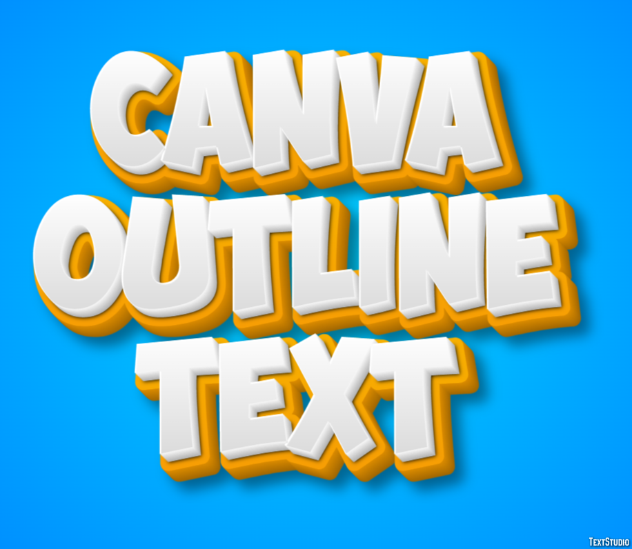 Canva Outline Text Effetto testo