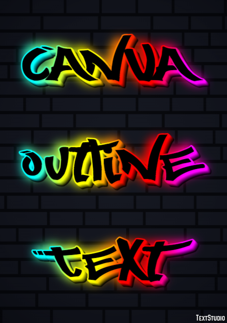 Canva Outline Text Text Effect