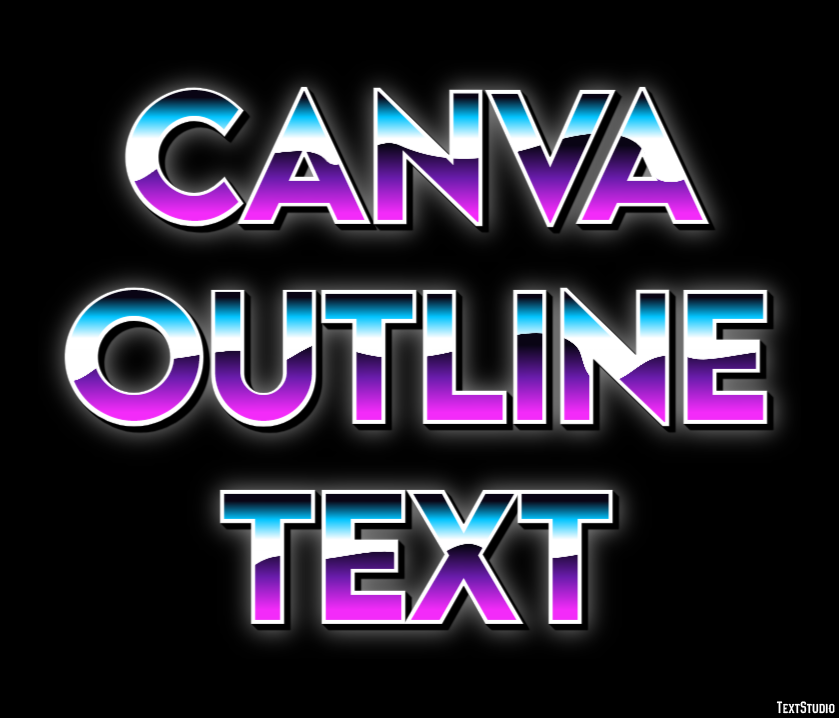 Canva Outline Text Text Effect