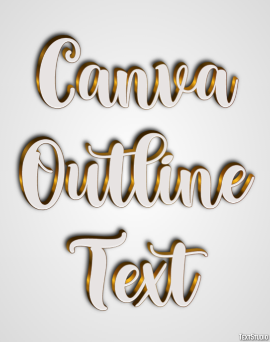 Canva Outline Text Text Effect