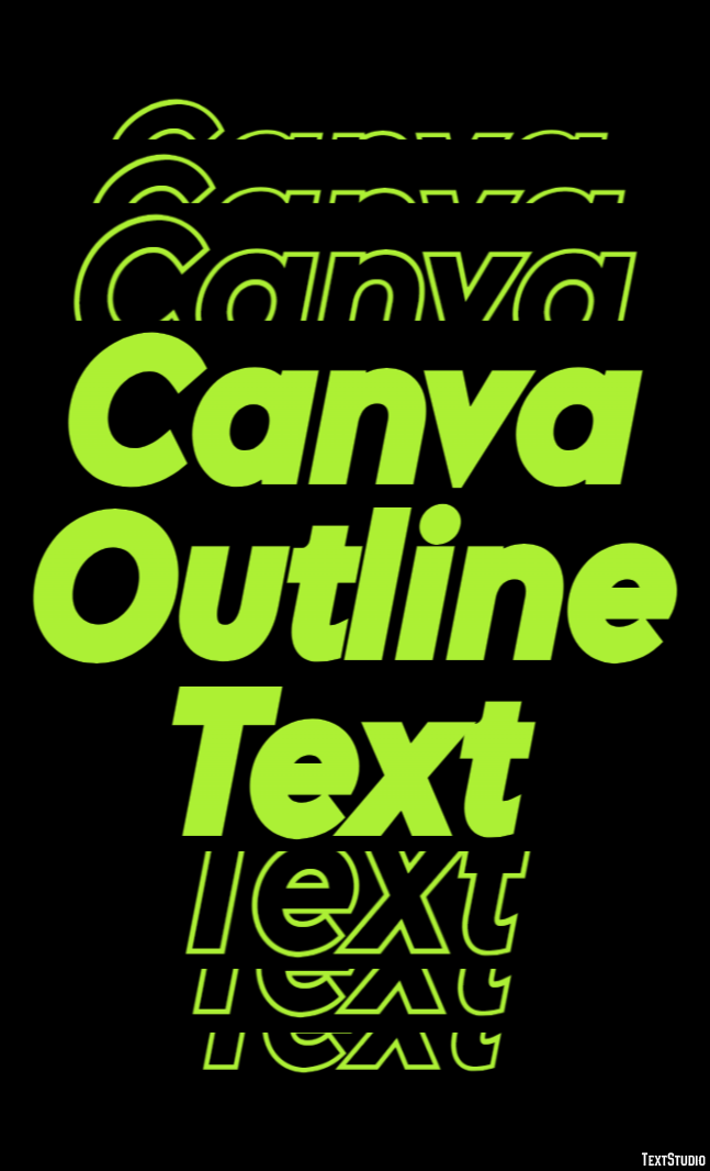 Canva Outline Text Text Effect