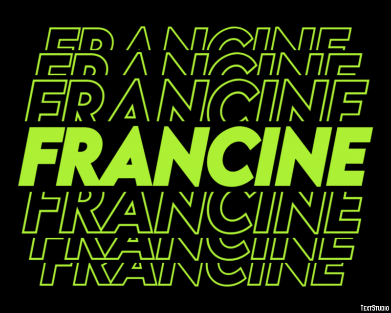Francine Text Effect
