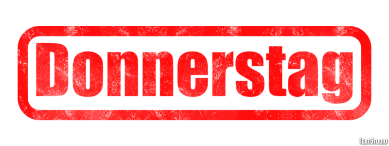 Donnerstag Efekt tekstowy