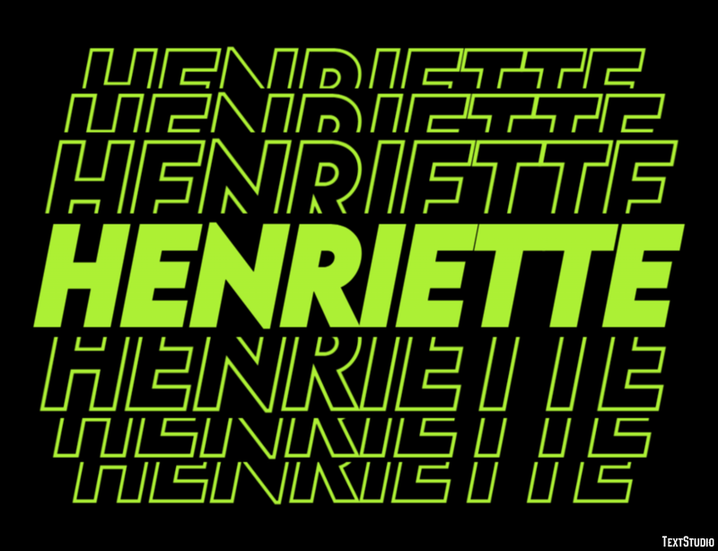 Henriette Efecto de texto