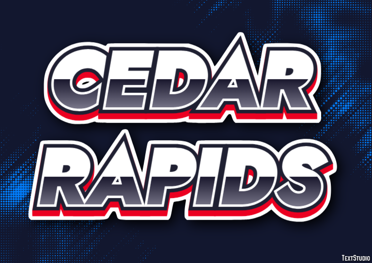 Cedar Rapids Effet de Texte