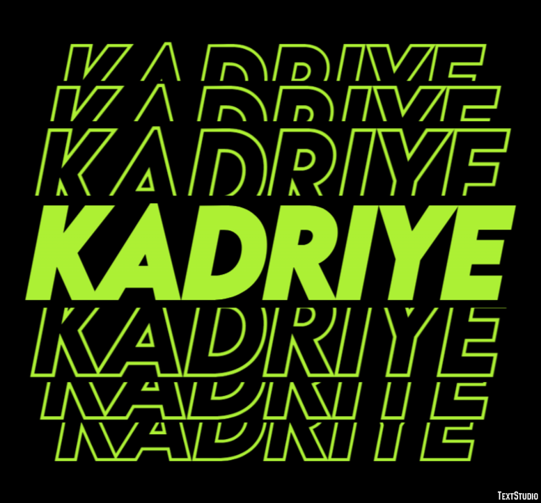 Kadriye Efeito de texto
