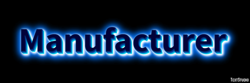 Manufacturer Text Effect