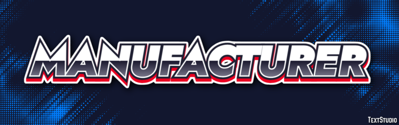 Manufacturer Text effect