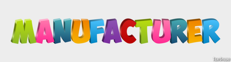Manufacturer Text effect