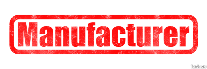 Manufacturer Text effect