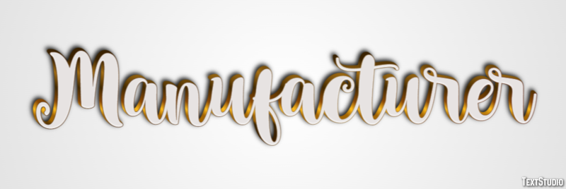 Manufacturer Text Effect