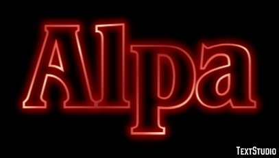 Alpa Text effect