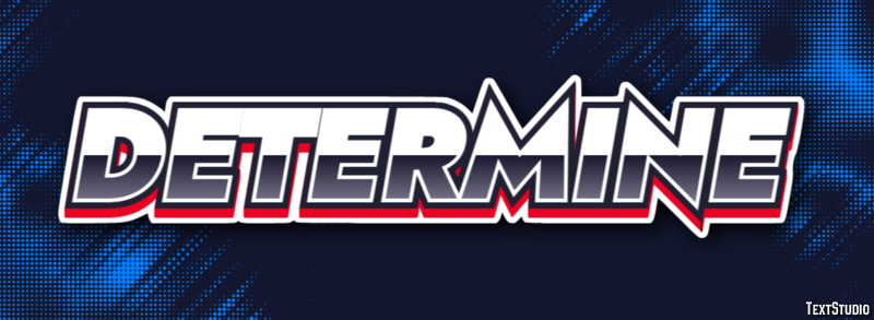 Determine Text effect