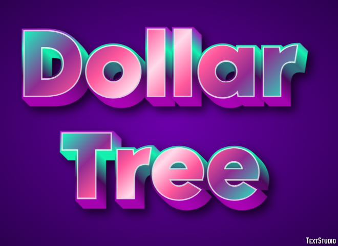 Dollar Tree Tekst effect