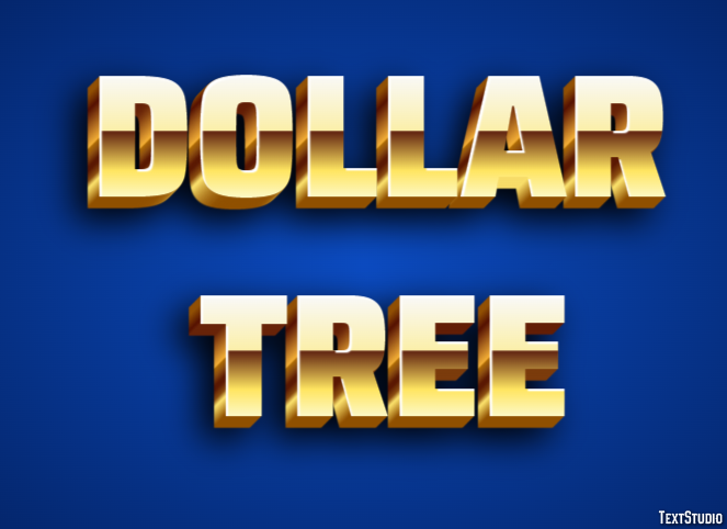 Dollar Tree Tekst Effect