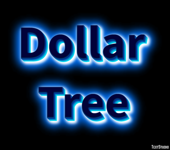 Dollar Tree Tekst Effect