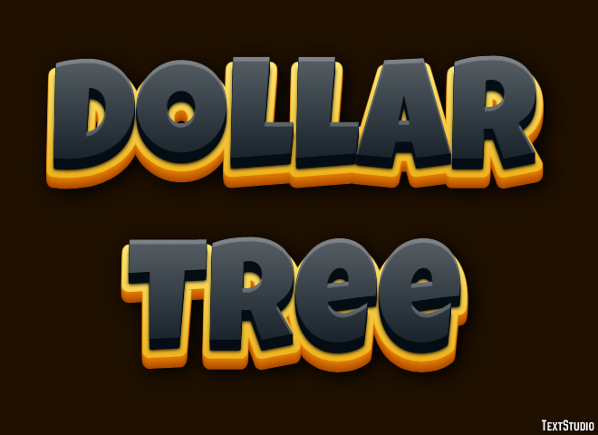 Dollar Tree Tekst Effect