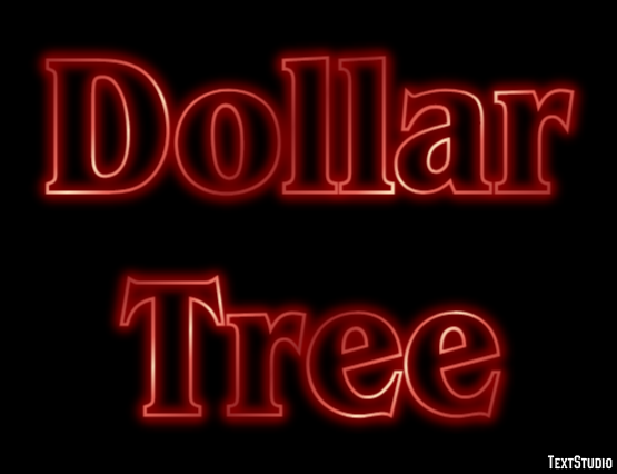 Dollar Tree Tekst Effect