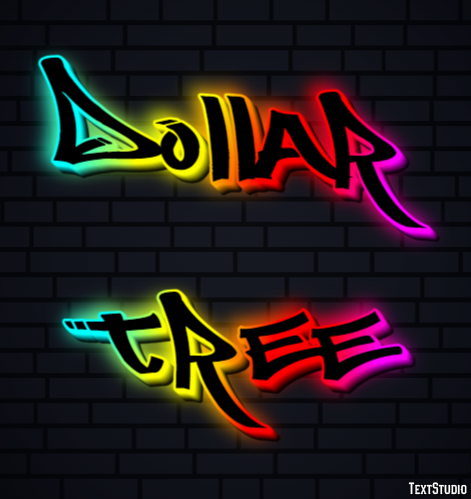 Dollar Tree Tekst Effect