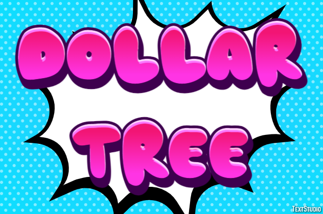 Dollar Tree Tekst effect