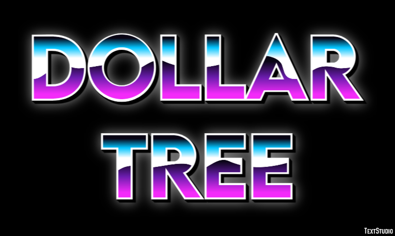 Dollar Tree Tekst Effect