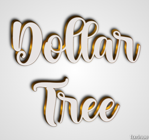 Dollar Tree Tekst Effect