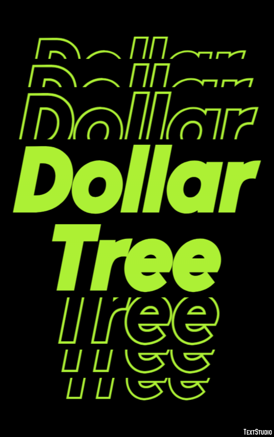 Dollar Tree Tekst Effect