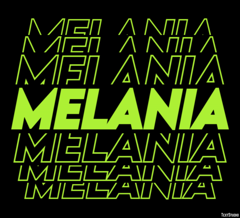 Melania テキスト効果