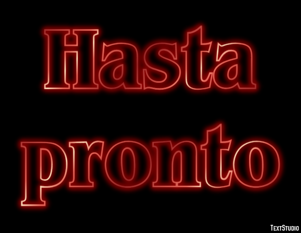 Hasta pronto Efekt tekstowy