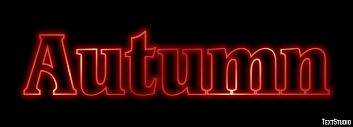 Autumn Efekt tekstowy