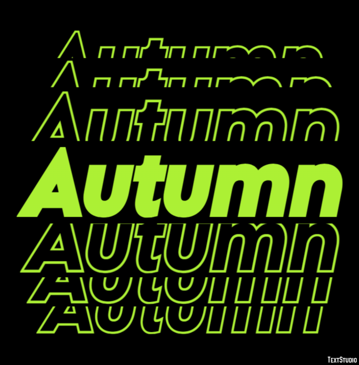 Autumn Efekt tekstowy