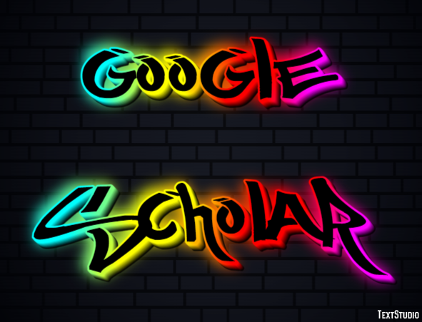Google Scholar Text effect