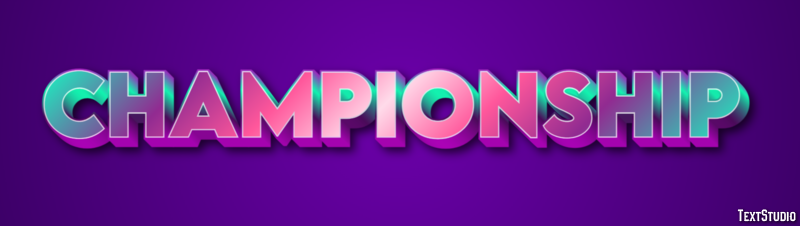 Championship Text Effect