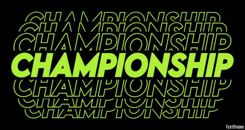 Championship Text Effect