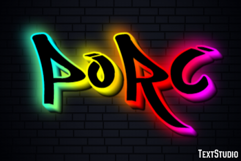 Porc Tekst effect