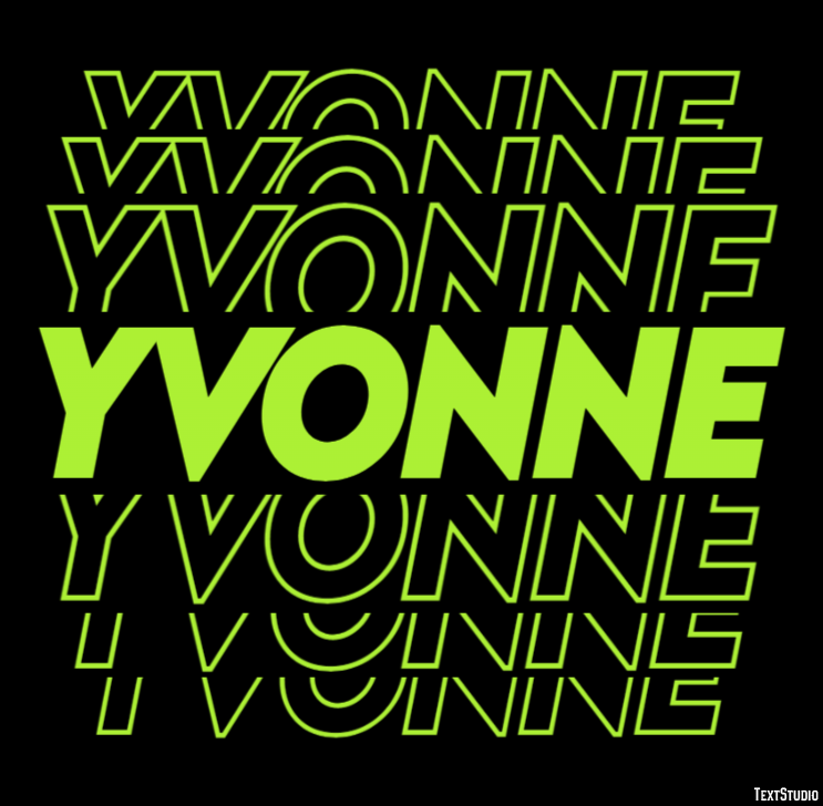 Yvonne Efecto de Texto