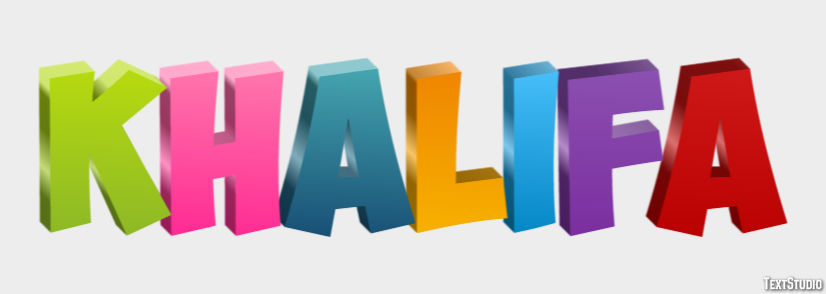 Khalifa Text effect