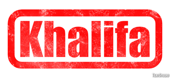 Khalifa Text effect
