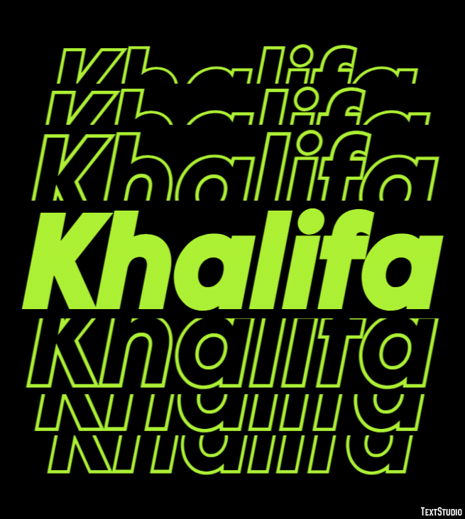 Khalifa Text effect