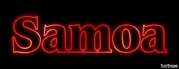 Samoa Текстовый эффект