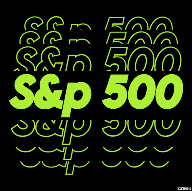 S&p 500 Efeito de texto