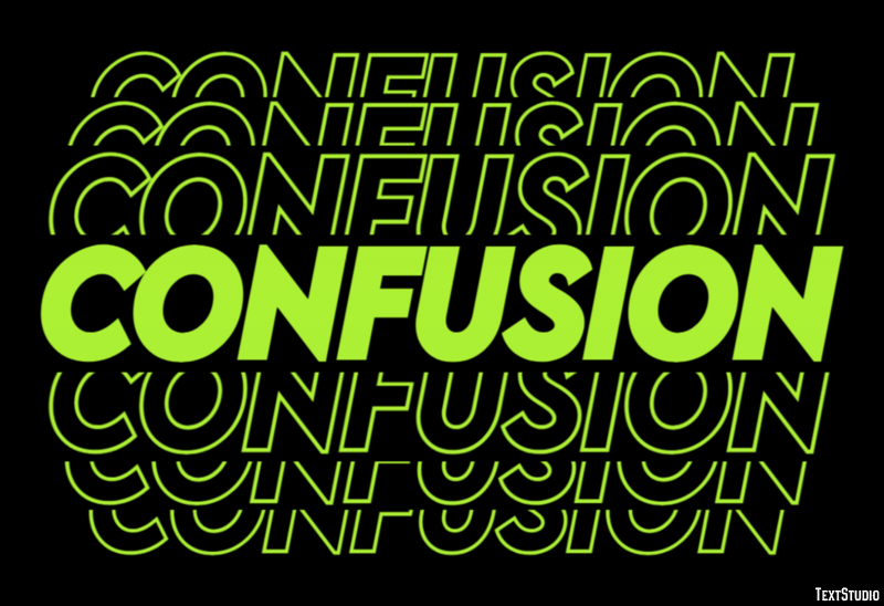 Confusion Tekst Effect