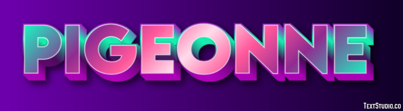Pigeonne Efecto de Texto