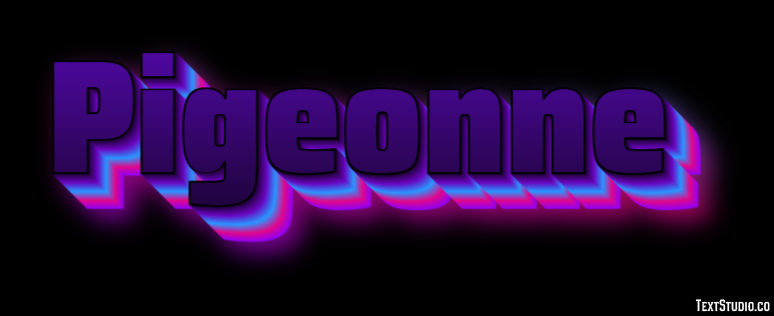 Pigeonne Effet de texte