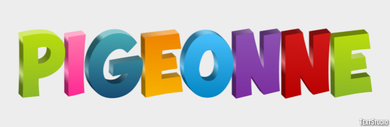 Pigeonne Effet de texte