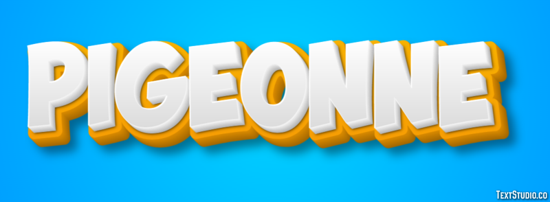 Pigeonne Effet de texte